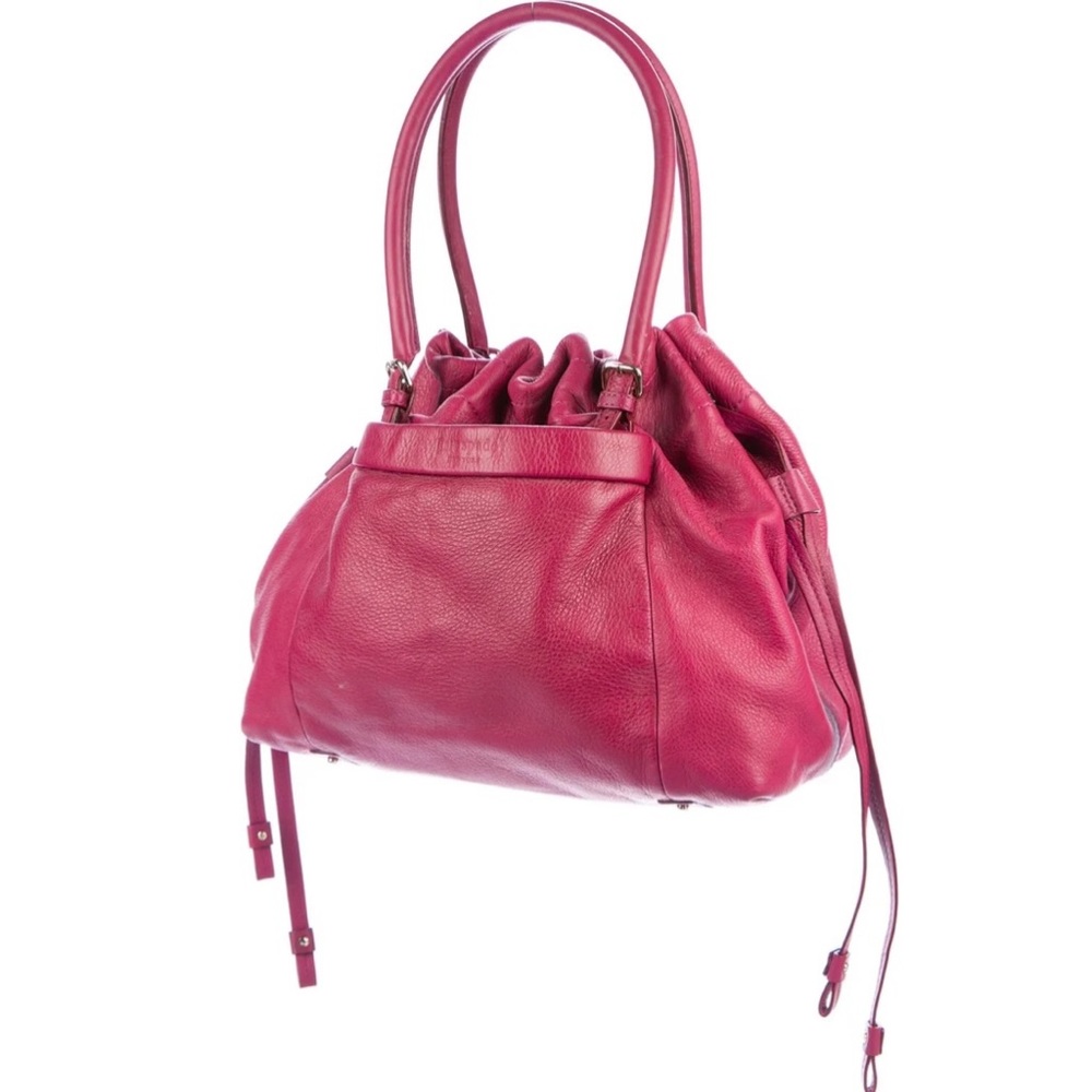 Kate Spade Pebbled Leather Drawstring Purse Bag